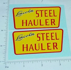 Pair Lincoln Steel Hauler Semi Trailer Stickers