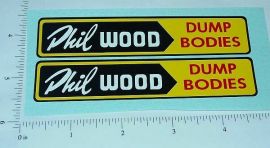 Pair Lincoln Phil Wood Dump Truck Stickers