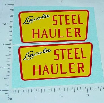 Pair Lincoln Steel Hauler Semi Trailer Stickers Main Image