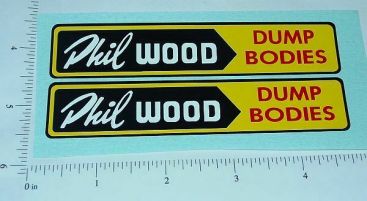 Pair Lincoln Phil Wood Dump Truck Stickers Main Image