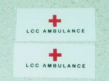 Pair Matchbox Bedford Ambulance Replacement Stickers Main Image