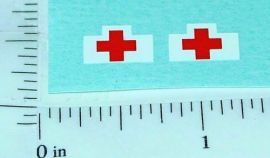 Pair Matchbox Mercedes Benz Ambulance Stickers