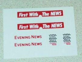 Matchbox Bedford Evening News Van Sticker Set