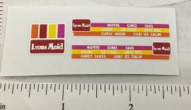 Matchbox Commer Ice Cream Canteen Sticker Set