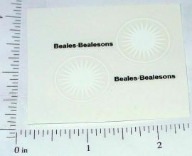 Matchbox #46B Beales Bealeson Van Sticker Pair