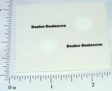 Matchbox #46B Beales Bealeson Van Sticker Pair Main Image