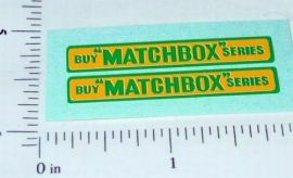 Pair Matchbox 5B London Bus Replacement Stickers