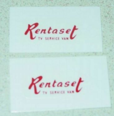 Pair Matchbox TV Service Van Rentaset Stickers Main Image