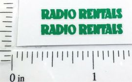 Pair Matchbox TV Service Van Radio Rentals Stickers