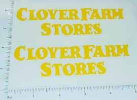 Pair Metalcraft Clover Farms Stores Truck Stickers