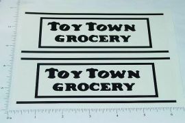 Pair Metalcraft Toytown Grocery Truck Sticker Set
