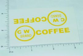 Metalcraft CW Coffee Delivery Truck Sticker Pair