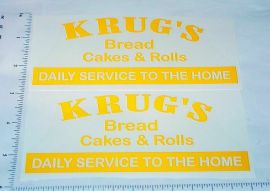 Pair Metalcraft Krug's Baked Goods Truck Stickers