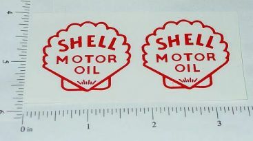 Pair Metalcraft Shell Delivery Truck Sticker Set Main Image