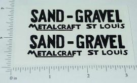 Pair Metalcraft Sand and Gravel Dump Truck Stickers