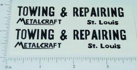 Pair Metalcraft Towing & Repairing Wrecker Stickers