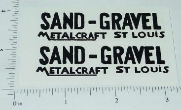 Pair Metalcraft Sand and Gravel Dump Truck Stickers Main Image