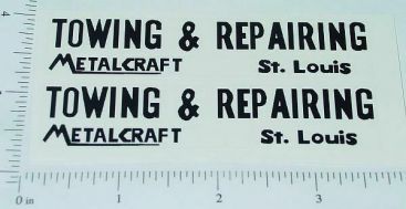 Pair Metalcraft Towing & Repairing Wrecker Stickers Main Image