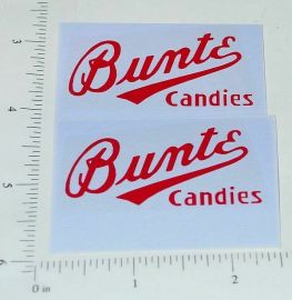 Pair Metalcraft Bunte Candies Delivery Truck Stickers