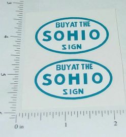 Pair Metalcraft SOHIO Stake Delivery Truck Stickers