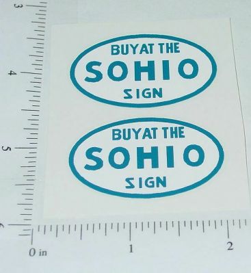 Pair Metalcraft SOHIO Stake Delivery Truck Stickers Main Image