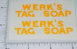 Pair Metalcraft Werk's Tag Soap Truck Sticker Set