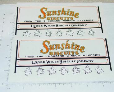 Metalcraft Sunshine Biscuits Van Sticker Set Pair Main Image