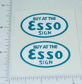 Pair Metalcraft Esso Gasoline Stake Truck Sticker Set