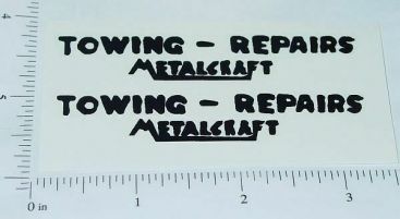 Pair Metalcraft Towing-Repairs Wrecker Stickers Main Image