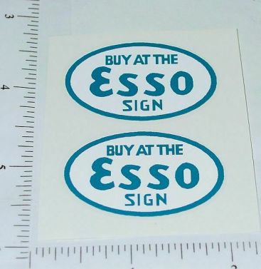 Pair Metalcraft Esso Gasoline Stake Truck Sticker Set Main Image