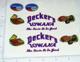 Metalcraft Deckers Iowana Truck Sticker Pair