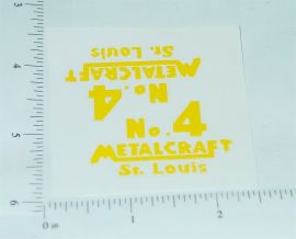 Metalcraft #4 Toy Shovel Vehicle Sticker Pair