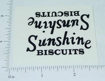 Pair Metalcraft Blk Sunshine Biscuits Truck Stickers MC-028B Main Image