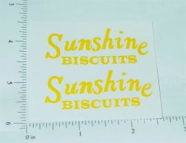 Pair Metalcraft Sunshine Biscuits Stake Truck Stickers