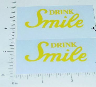 Pair Metalcraft Drink Smile Delivery Truck Stickers Main Image