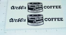 Pair Metalcraft Webb's Coffee Truck Sticker Set