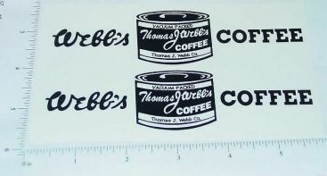 Pair Metalcraft Webb's Coffee Truck Sticker Set Main Image