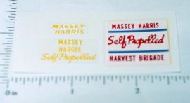 Massey Harris Harvest Brigade Combine Stickers