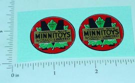 Pair Otaco Minnitoys Round Logo Replacement Stickers