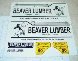 Otaco Minnitoys Beaver Lumber Truck Sticker Set