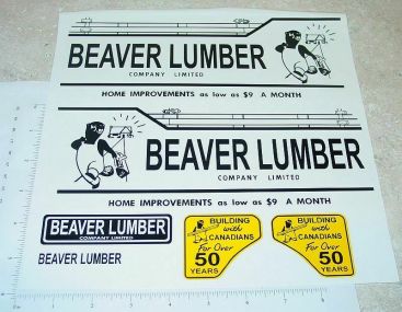 Otaco Minnitoys Beaver Lumber Truck Sticker Set Main Image