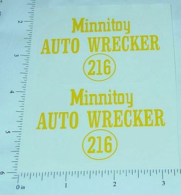 Pair Otaco Minnitoys #216 Tow Truck Stickers Main Image