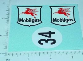 Tin Friction Mobilgas Racer Replacement Sticker Set