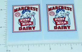 Pair Marx Marcrest Dairy Stake Truck Sticker Set