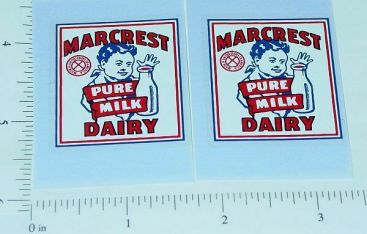 Pair Marx Marcrest Dairy Stake Truck Sticker Set Main Image