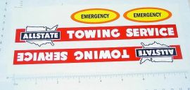 Marx Allstate Towing Wrecker Truck Sticker Set