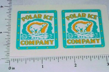 Pair Marx Polar Ice Delivery Truck Sticker Set Main Image