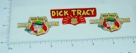 Marx Dick Tracy Plastic Detective Car Sticker Set