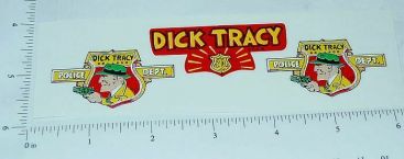 Marx Dick Tracy Plastic Detective Car Sticker Set Main Image