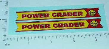 Pair Marx Lumar Power Grader Replacement Sticker Set Main Image